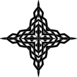 Croix noire géométrique