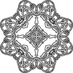 Bloemrijke geometrische symbool