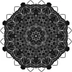 Fleur noire géométrique