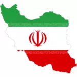 Иран флаг и карта