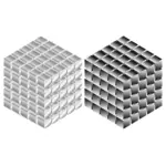 Immagine di vettore di cubi metallici