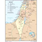 Mapa Izraele vektorový obrázek