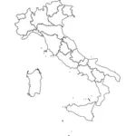 Harta regională italiană Vector