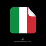 छील स्टीकर पर इतालवी झंडा