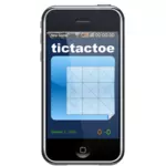IPhone с tictactoe игры на экране векторное изображение