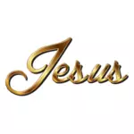 Ježíš Golden typografie