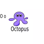 Image vectorielle pieuvre violette