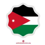 Jordan flagga etikett