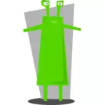 Vektorigrafiikka vihreästä humanoidi sivupöydästä