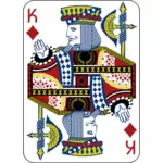 红方块国王游戏卡片矢量图