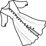 Linie umění vektorové grafiky šatů