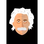 Альберт Эйнштейн в черном фоне