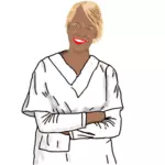Grafika wektorowa z blond pielęgniarka