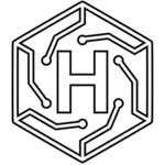 H-Labyrinth-Vektor-Bild