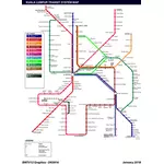 Куала-Лумпур железнодорожных транзитных карта