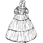 Signora in grande vestito