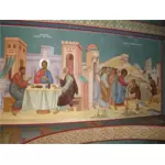Ilustração em vetor pintura patriarca latino de Jerusalém