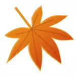 Oranssi syksyn lehtivektorikuva