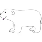 작은 북극곰의 벡터 이미지