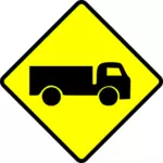 Uyarı kamyon işareti vektör görüntü
