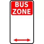 Autobuz zona trafic roadsign vector imagine