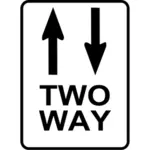 Два пути движения roadsign векторное изображение
