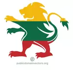 דגל ליטא בצורת אריה