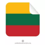 ليتوانيا العلم مربع ملصقا
