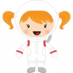 작은 소녀 우주 비행사