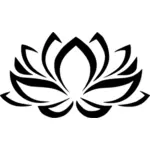 Lotus bloem silhouet