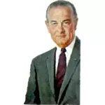 Lyndon Johnson B dikey vektör görüntü