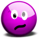 Векторный рисунок фиолетовый смайлик