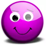 Vectorul ilustrare de violet zâmbitoare nevinovat