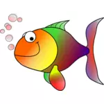 Illustration vectorielle des poissons heureux