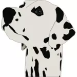 Dalmatiska hund porträtt vektorbild
