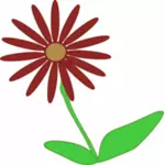 Röd daisy vektor illustration