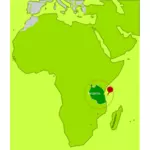 וקטור מפה של אפריקה