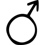 Mužského symbolu vektorové grafiky