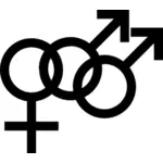 Mężczyzna biseksualizm symbol