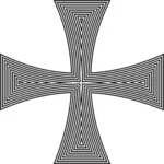 Maltézský kříž čárová grafika
