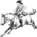 Homem cavalo galopando