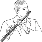 Homme avec flûte