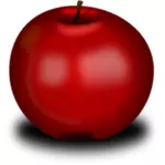Vector de dibujo de apple brillante rojo pequeño
