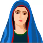 Immagine di vettore del ritratto di Maria Vergine