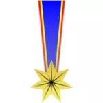 Star formade militär medalj vektorbild