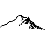 山地图符号的黑色和白色矢量插图