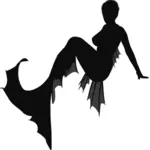Transparente Meerjungfrau-silhouette