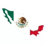 Флаг и карта Мексики