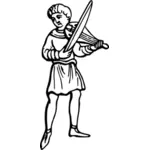 Image de vecteur pour le ménestrel anglo-saxonne