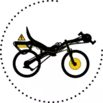 Nowoczesny rower elektryczny sylwetka wektor clipart